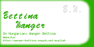 bettina wanger business card